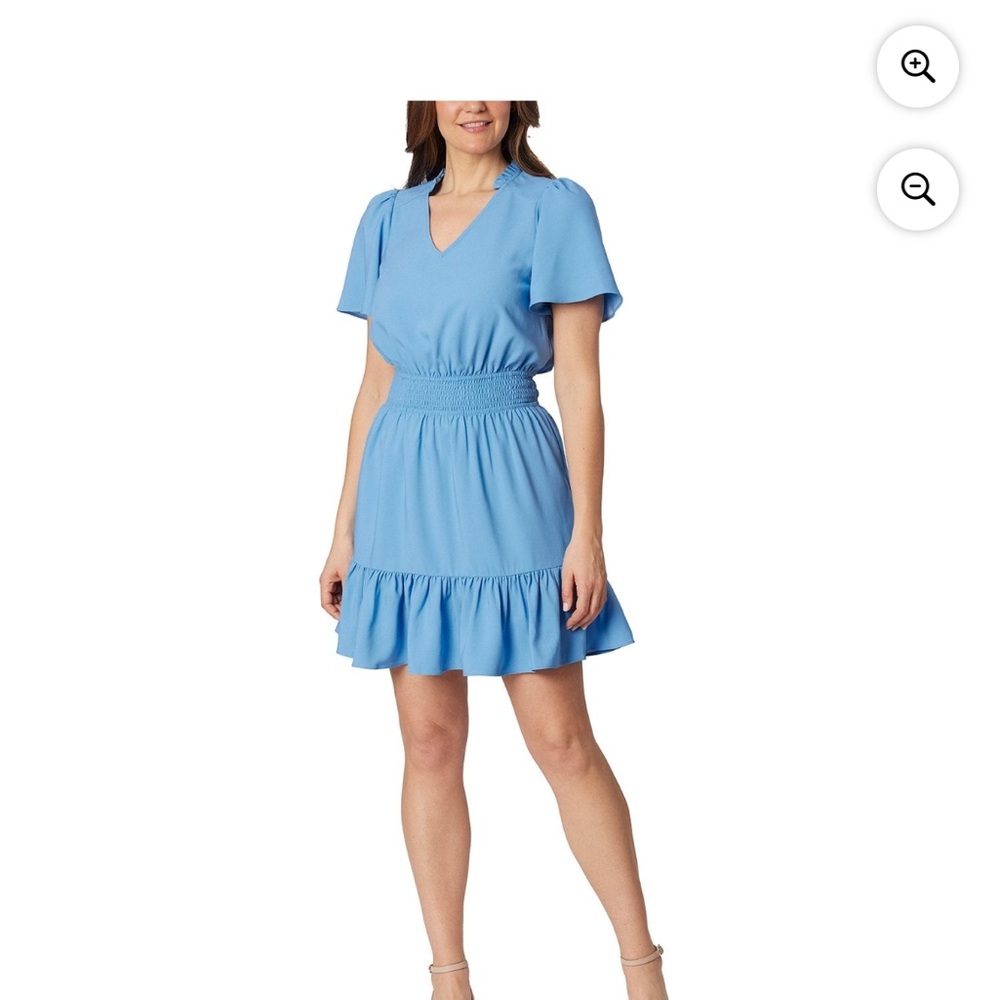 Draper James Ladies Double Tiered V- Neck Mini Dress - Picture 4 of 11